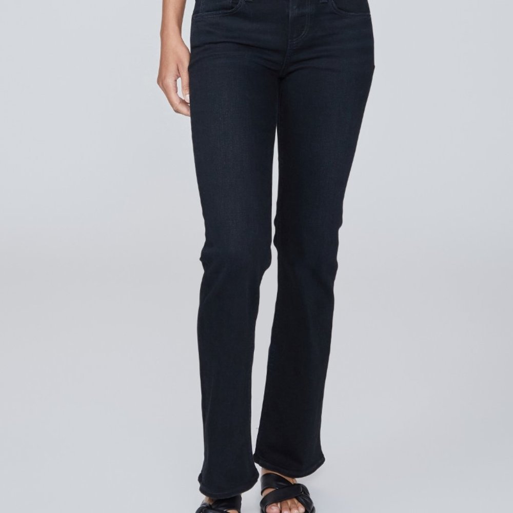 PAIGE Sloane Slight Bootcut in Black/Caviar Size 27